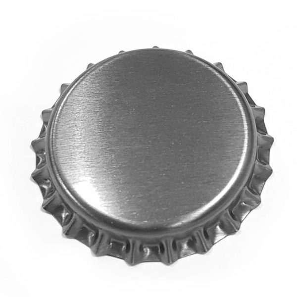 Matt Silver Beer Crown 26mm
