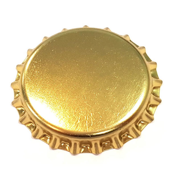 Metallic Gold Beer Crown 26mm