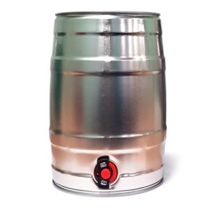 Shop online for this silver Mini Keg 5 Litre ideal for beer, cider, wine or spirits, accessories available.