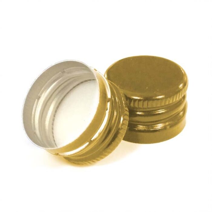 18 x 12 Pre-threaded Gold Screw Caps