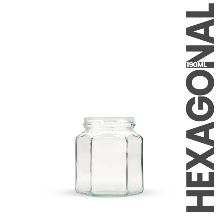 Glass Jar Hexagonal 190ml