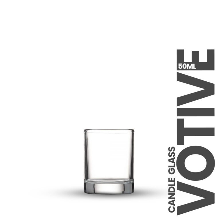 Round Votive Candle Glass 50ml Bottle Jar Store