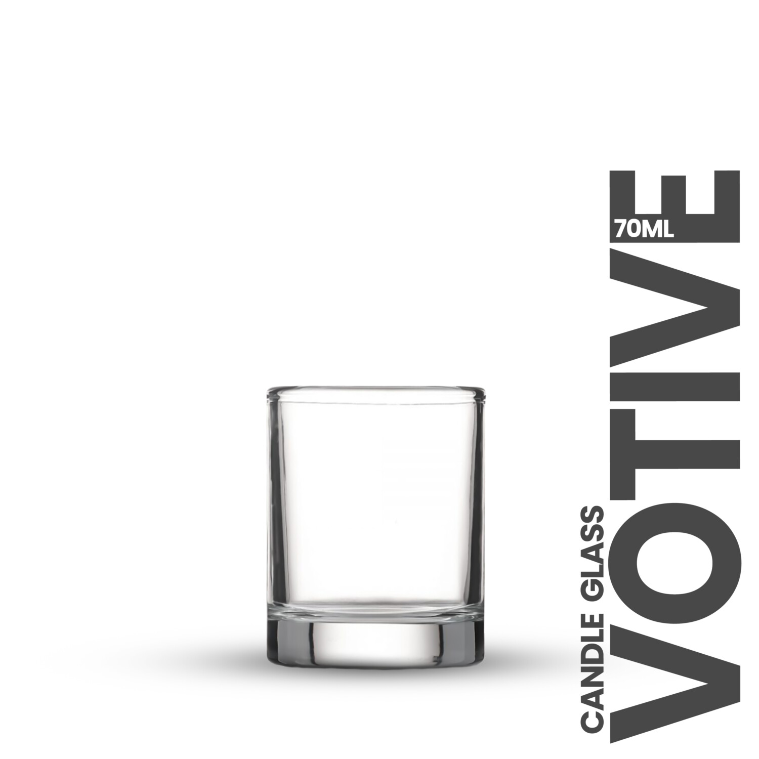 Round Votive Candle Glass 70ml Bottle Jar Store