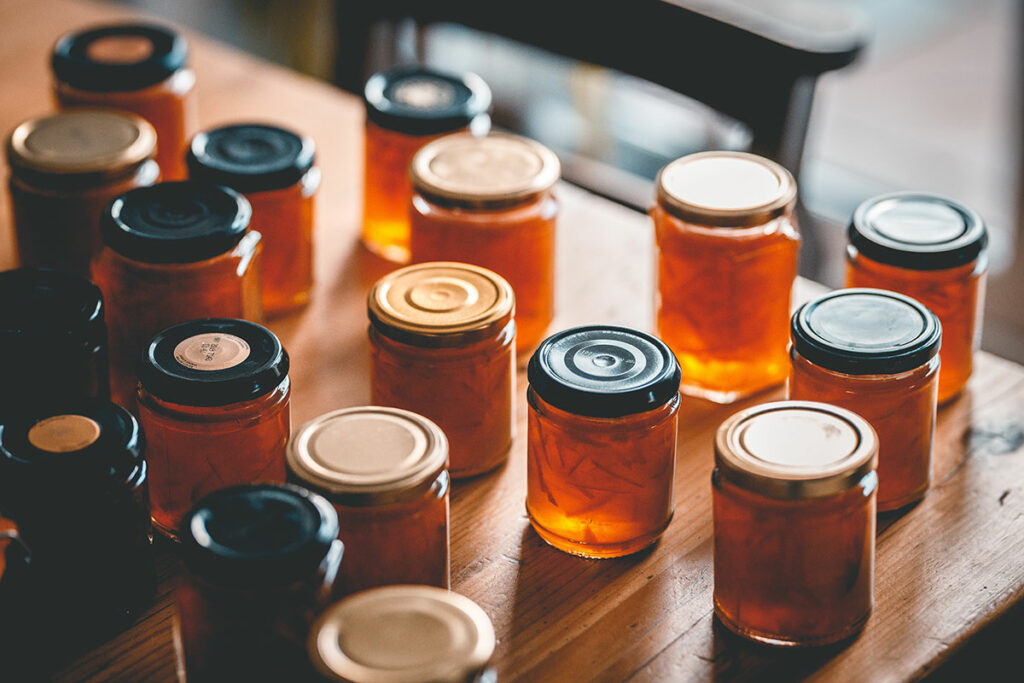 jars for storing food