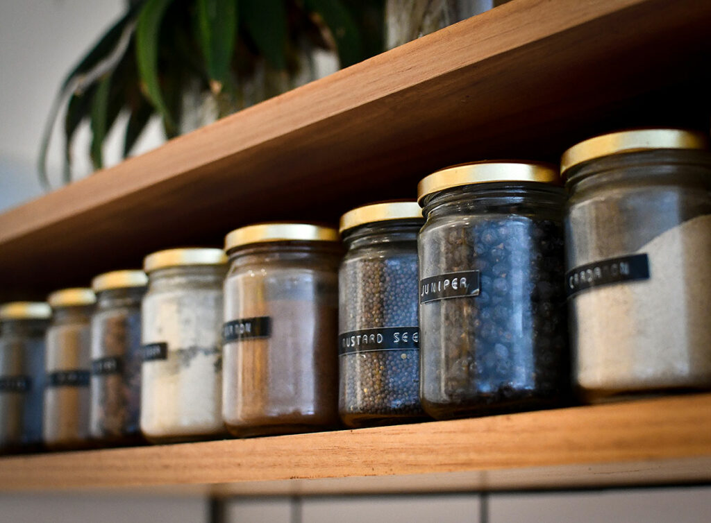 jars with labels
