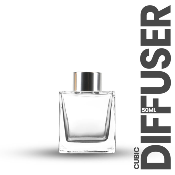 Cubic Diffuser Bottle with Silver Lid