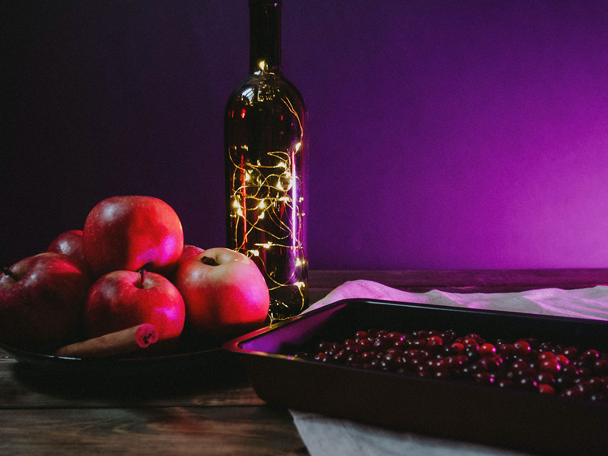 Decorated Wine Bottle with Lights