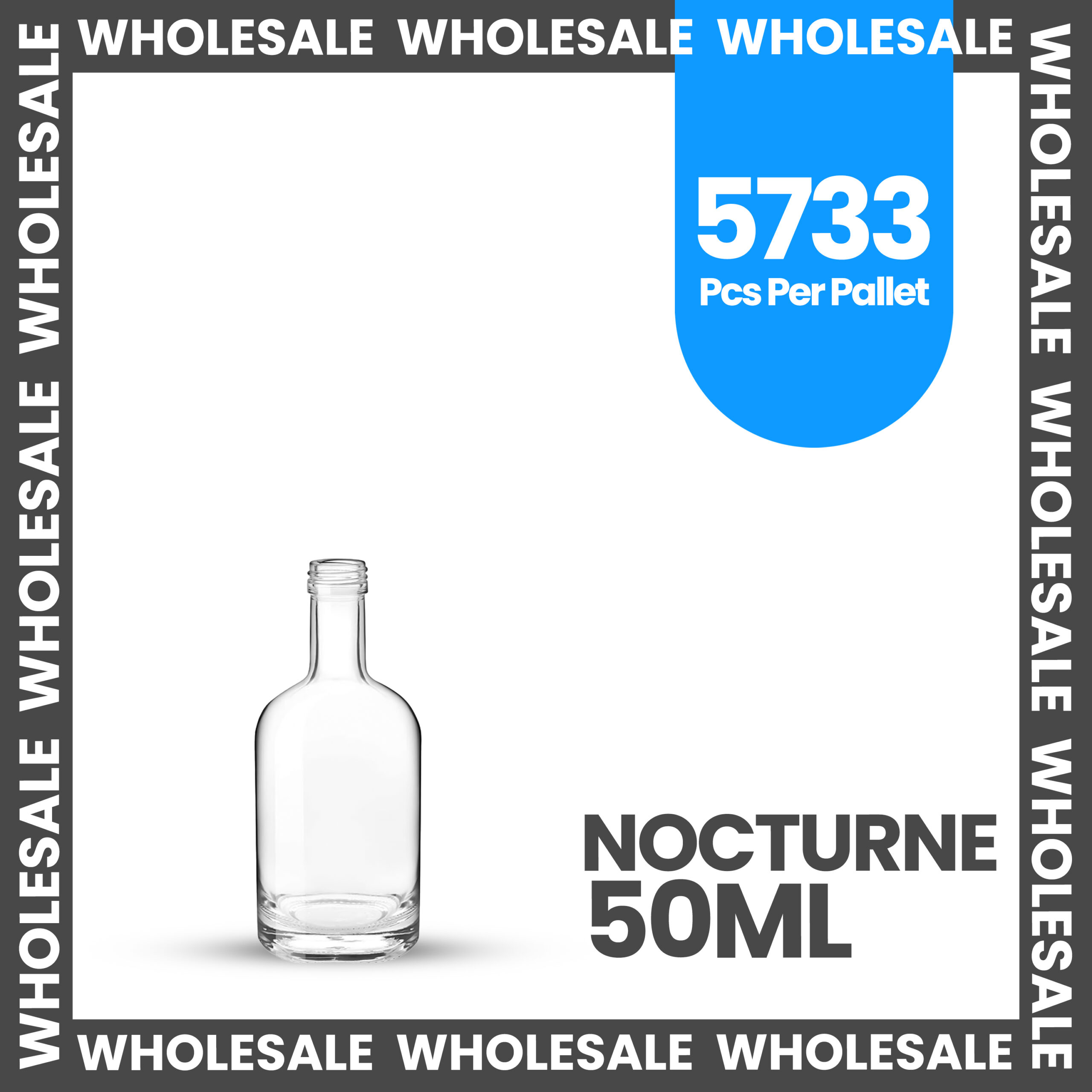 Wholesale repeated around image as a border, image of a bottle called Nocturne 50ml, 5733 pcs per pallet