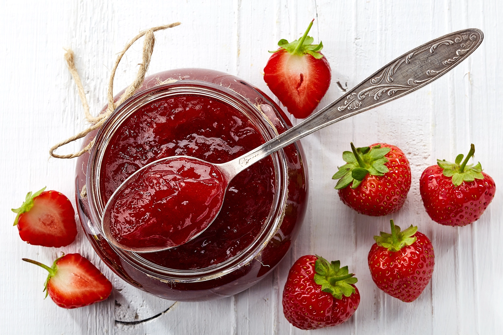 Strawberry Jam in a glass container